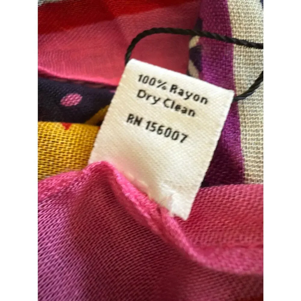 Vera Bradley NWT Lightweight Floral Oblong Scarf Pink Purple